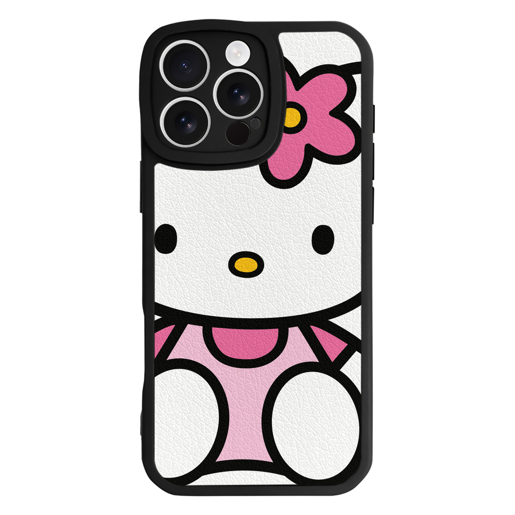 （画像用） Hello Kitty ハローキティ 【iPhone 16シリーズ対応】シリコンスマホケース（レザー調） 材質：シリコン
